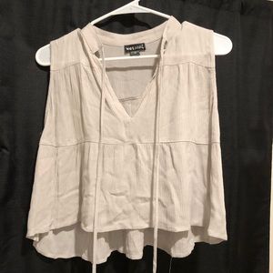 Grey wet seal crop top